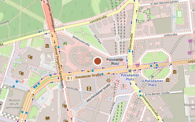 Map showing where Frederick's is