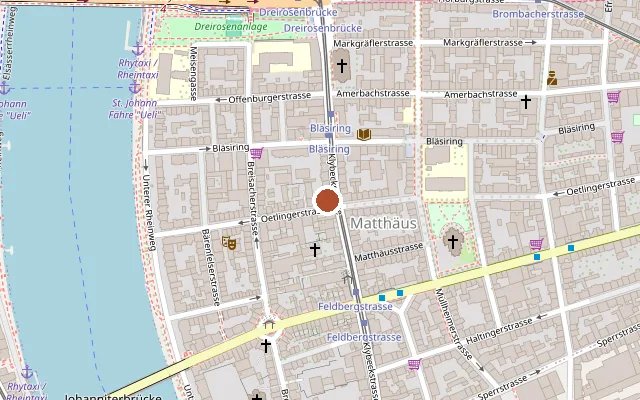 Map showing where frühling is