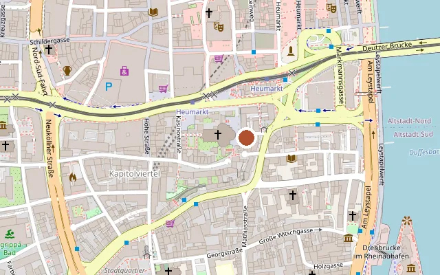 Map showing where Gedenksäule für Menschen, die an den Folgen von AIDS gestorben sind is