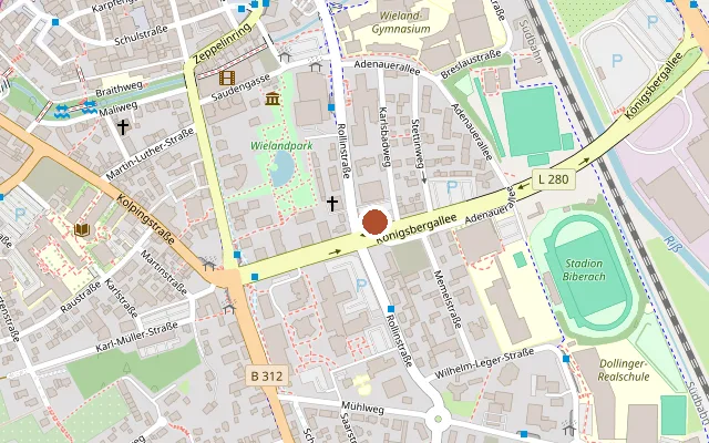 Map showing where Gesundheitsamt is
