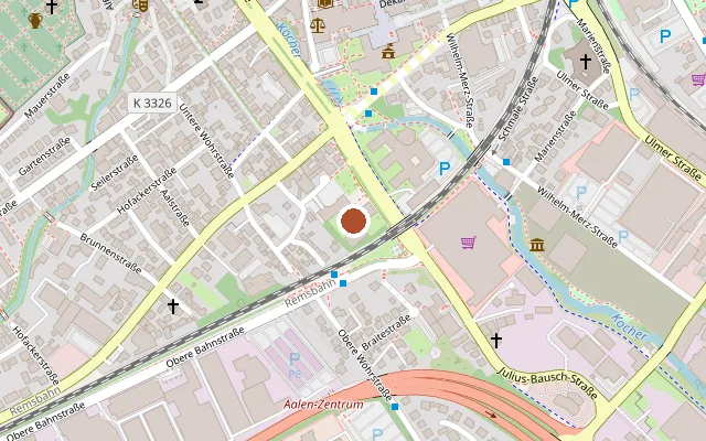 Map showing where Gesundheitsamt Ostalbkreis is