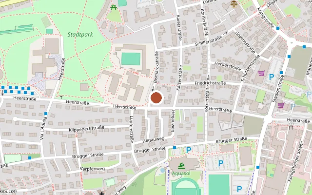 Map showing where Gesundheitsamt Rottweil is