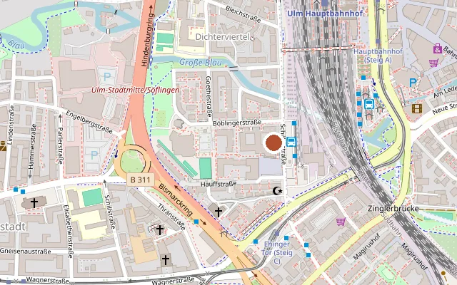 Map showing where Gesundheitsamt is
