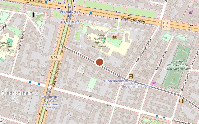 Map showing where Große Freiheit 114 is
