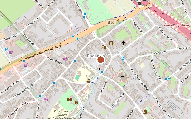 Map showing where Harmonie Bonn is