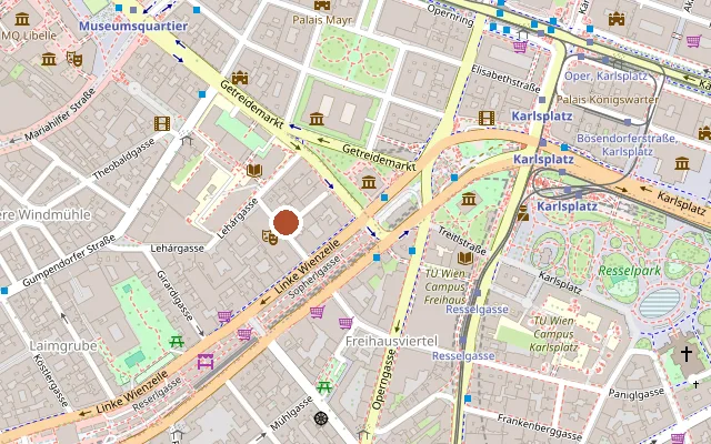 Map showing where Hotel Beethoven Wien is