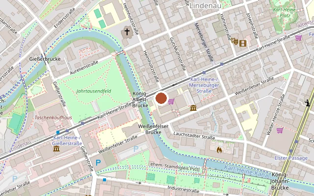 Map showing where KH87 Club (Westwerk, Pferdestall) is