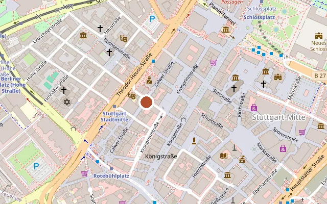 Map showing where Kings Club is