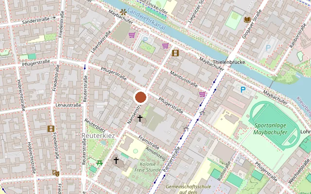 Map showing where Kleine Freiheit is