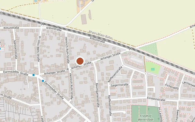 Map showing where Kofi Bar Weiterstadt is