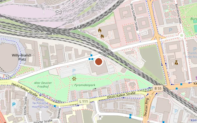 Map showing where Kölnarena 2 is