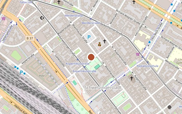 Map showing where Kopernika – Treffen für lesbische Frauen ab 60 Jahre is