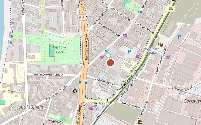 Map showing where Kulturbunker is