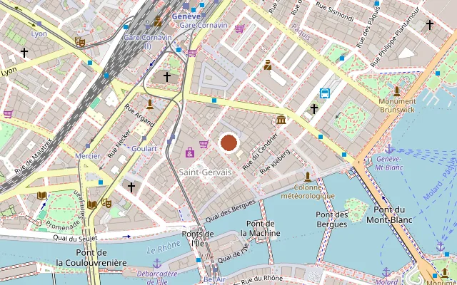 Map showing where Le Phare is