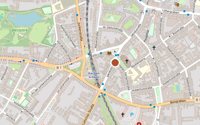 Map showing where LesBiSchwules Zentrum Rainbow is