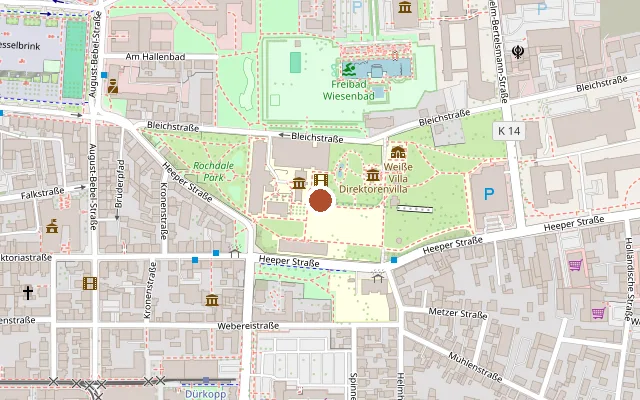 Map showing where Lichtwerk - Kino im Ravensberger Park is