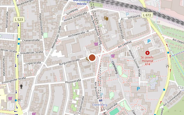 Map showing where Lili-Marlene Transidenten Lebenshilfe is