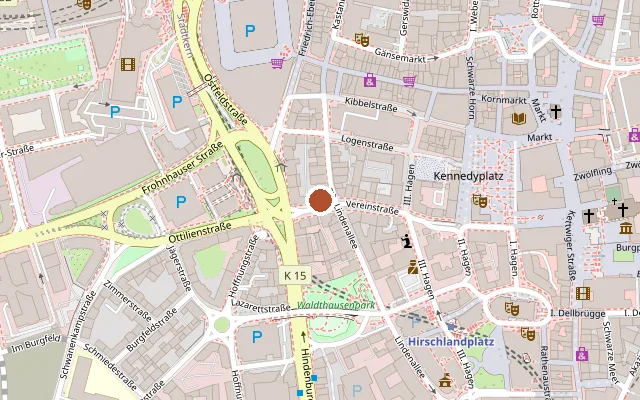Map showing where Man Moviethek is