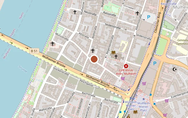 Map showing where MCC-Trödelcafé is