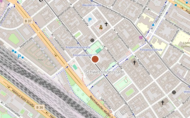 Map showing where MiQ Menschen im Quadrat is