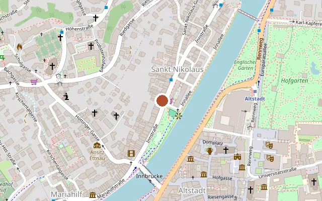 Map showing where M+M Bar is