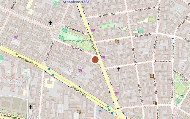 Map showing where Moviemento is