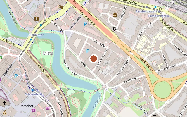 Map showing where Musical Theater Bremen is