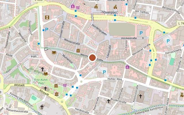 Map showing where MyHouse is