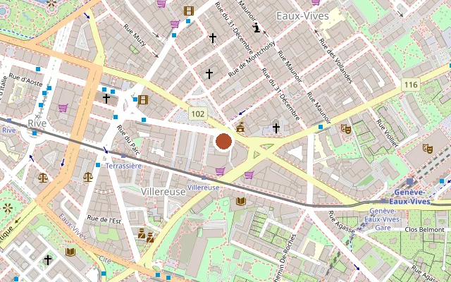 Map showing where Nathan Café is