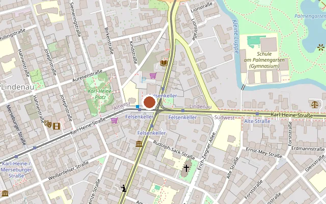 Map showing where Naumanns is