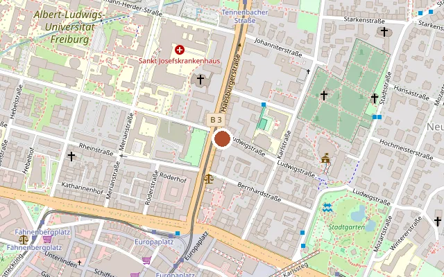 Map showing where Nori's Seventynine is