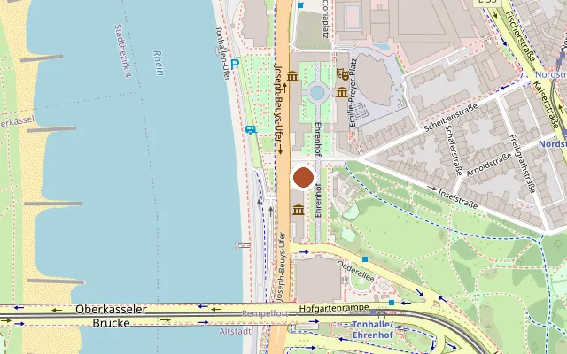 Map showing where NRW Forum is