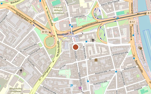 Map showing where Paradies-Apotheke is