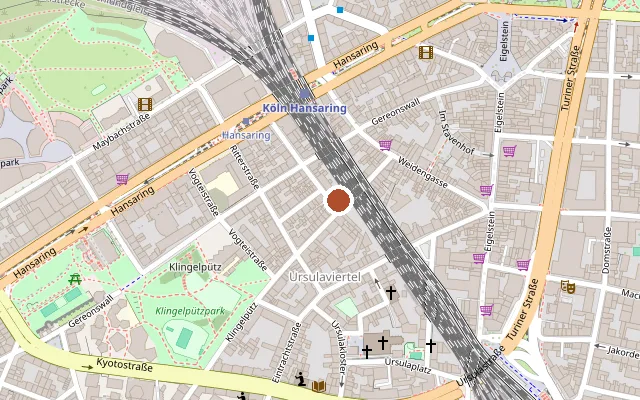 Map showing where Past & Future is