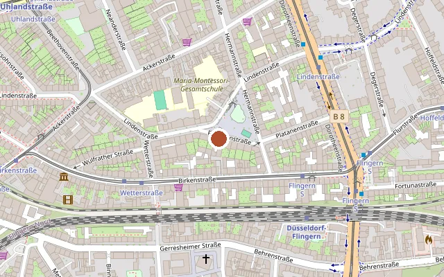 Map showing where Phoenixsauna | Düsseldorf is