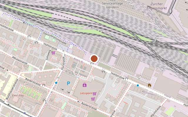 Map showing where PLAY! Zurich is
