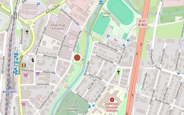 Map showing where Queer Café is