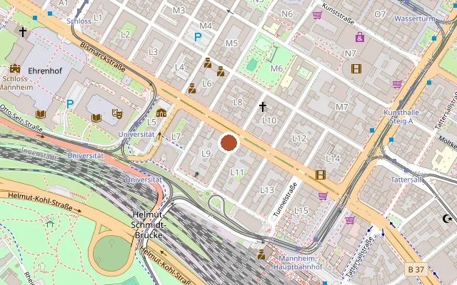 Map showing where QuiS Queer im Schloß is