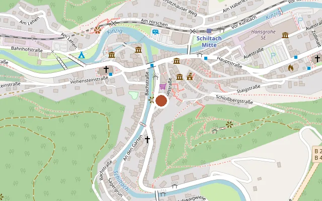 Map showing where Queerer Jugendtreff in Schiltach is