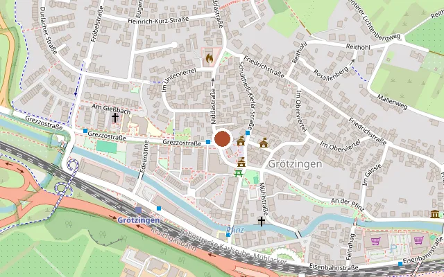 Map showing where Rathaus Apotheke is