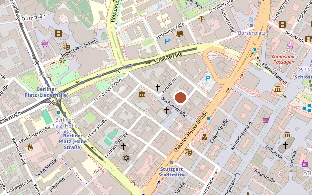 Map showing where Renitenz-Theater is