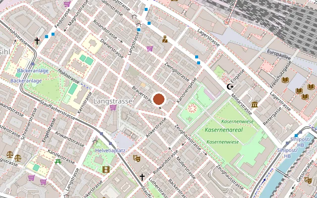 Map showing where Renos Relax Sauna is