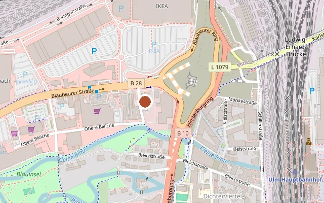 Map showing where Rockside is