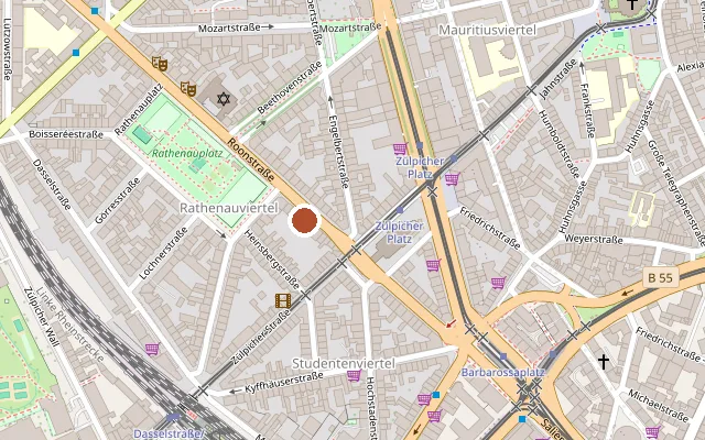 Map showing where Roonburg is