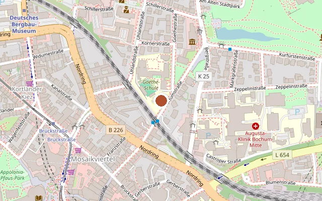Map showing where Rosa Strippe e.V. is