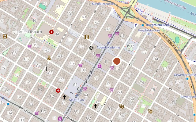 Map showing where Roter Ochsen is