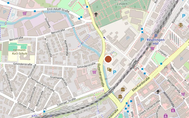 Map showing where SchwuBeRT Gruppe is