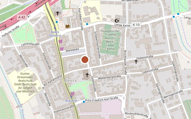 Map showing where Selbsthilfegruppe Essstörungen is