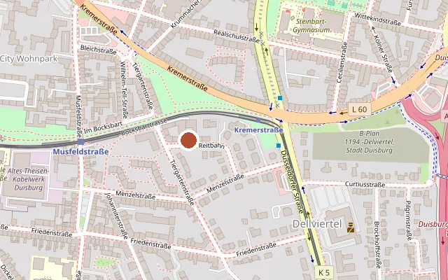 Map showing where ShAlk e.V. Duisburg is