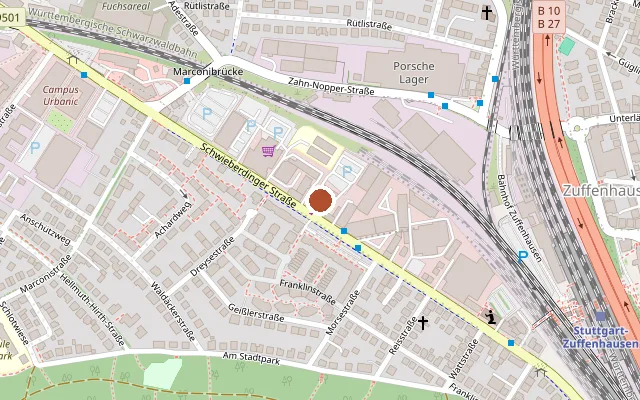 Map showing where Tanzschule Joydance is